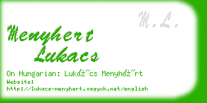 menyhert lukacs business card
